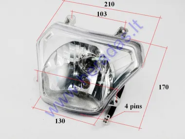 Center headlight for electric trike scooter MS01 MS03