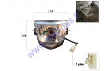 Front upper central light for electric scooter EPICO