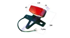 Universal tile light for ATV with number plate holder