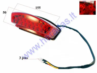 Tile light for ATV with number plate light