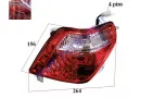 Right side tail light for electric trike scooter MS03ROF with roof E marking