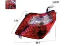 Right side tail light for electric trike scooter MS03ROF with roof E marking