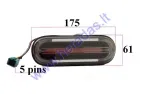 Tail light  for electric scooter  12V  fits AIRO since 2021.10 5 contacts with turns