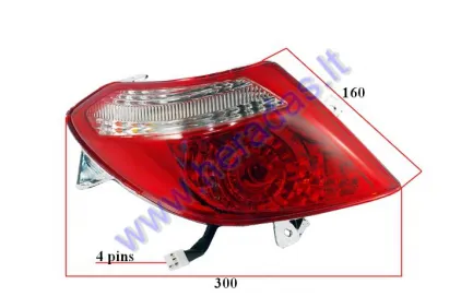 Left side tail light for electric trike scooter MS01 MS03 MS04