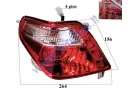 Left side tail light for electric trike scooter MS03ROF with roof E marking