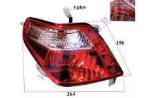 Left side tail light for electric trike scooter MS03ROF with roof E marking