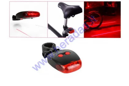 Rear light XC-121 3led+2led lazer