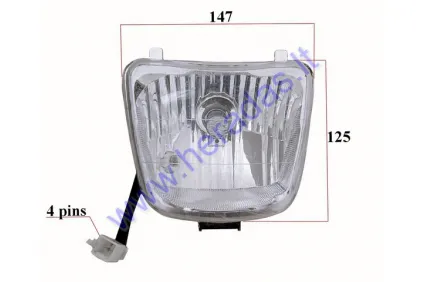 Head LED light for quad bike atv 110cc 125cc