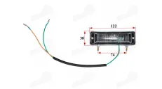 Žibintas numerio apšvietimo E žymėjimas tinka elektriniam triračiui krovininiam KING BOX2 JP3900 ir KING BOX2 SU STOGU JP3900ROOF