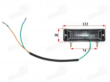 Žibintas numerio apšvietimo E žymėjimas tinka elektriniam triračiui krovininiam KING BOX2 JP3900 ir KING BOX2 SU STOGU JP3900ROOF