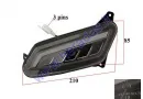 Left side turn signal light for electric trike scooter MS03ROF with roof E marking