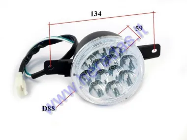 Žibintas priekinis atv keturračio motociklo CAMO LED 3 pin