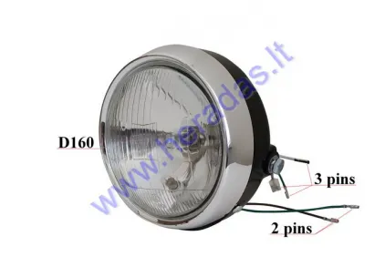 Headlight for motorcycle FERRO 900 H6 without mark 3+2PIN