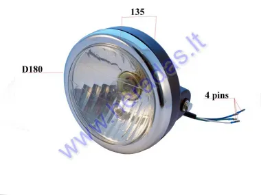 Priekinis Motociklo žibintas 150mm 170mm