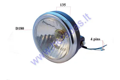 Priekinis Motociklo žibintas 150mm 170mm