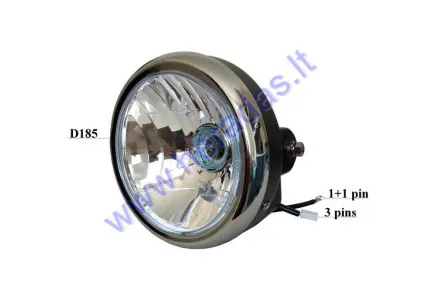 Headlight for motorcycle Keeway, Junak, Zipp, Benzer, Barton Suzuki Bandit 650 , E4 mark 2+3PIN