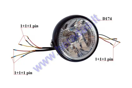 Headlights with turnlights universal 12V