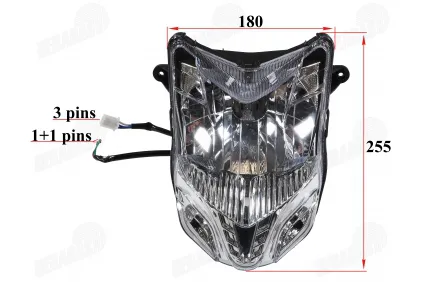 Front light for motorcycle fits FR50