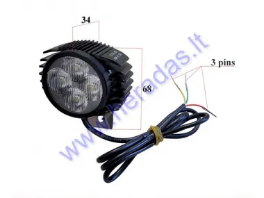 Žibintas priekinis paspirtuko LED Kugoo ir kitų su signalu 12V-80V DC