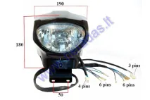 Headlight with speedometer