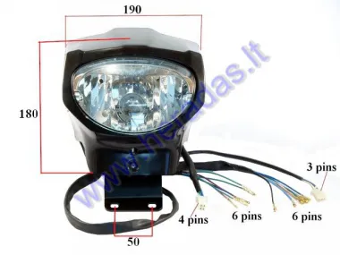 Headlight with speedometer