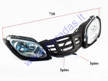 Headlight mount (cover) with grills for quad bike EGL II