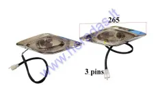 Headlight set for ATV quad bike