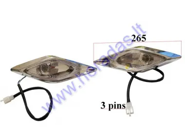 Headlight set for ATV quad bike