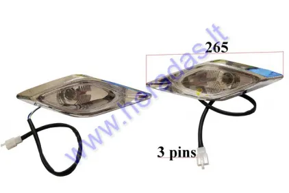 Headlight set for ATV quad bike