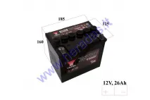 Lawn mower battery YUASA GARDEN 896 12V 26AH 250A perfect choice for lawn mowers with standard electrical system