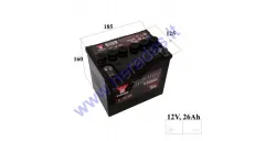Lawn mower battery YUASA GARDEN 896 12V 26AH 250A perfect choice for lawn mowers with standard electrical system