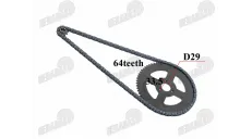 Žvaigždučių IR GRANDINĖS KOMPLEKTAS POCKET BIKE MINI BIKE KETURRAČIO,MOTOCIKLO T8F 64DANT 11DANT