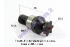 Front sprocket pinion for 50cc quad bike 7 tooth