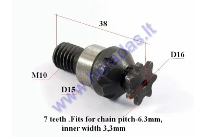 Front sprocket pinion for 50cc quad bike 7 tooth