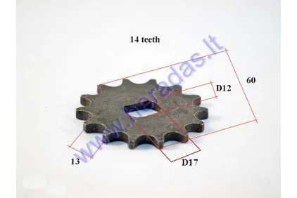Sprocket 14 teeth D60