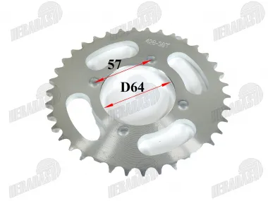Rear sprocket 38 teeth Di1158 4sk64 motorcycle 428 chain type JUNAK 901 RS 122 RS, YAMAHA YBR 125, SHINERAY XY125