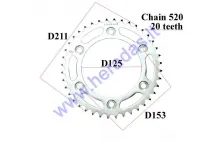 Rear sprocket 40 teeth  D211outer  chain 520 MOTOLAND MTL250