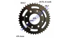 REAR SPROCKET 41TEETH D170 4 HOLE D58, D90 ATV QUAD BIKE, MOTOCICLE Honda CB ,CM125cc, Kymco Hypster,Pulsar, Daelim 428 CHAIN