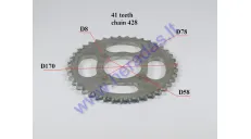 Žvaigždutė galinė 41dant Diš170 4skD75 ATV keturračio motociklo