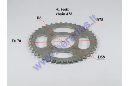 Žvaigždutė galinė 41dant Diš170 4skD78 ATV keturračio motociklo