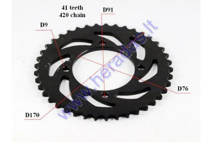 Rear sprocket 41 teeth outerD170 4holeD91 for ATV quad bike 420 chain type