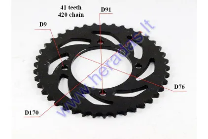 Žvaigždutė galinė 41dant Diš170 4skD91 ATV keturračio motociklo 420 grandinės tipas