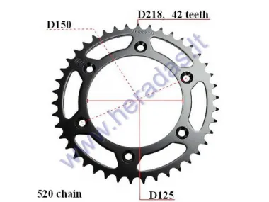 REAR SPROCKET 42 teeth  KTM 550, 520 chain