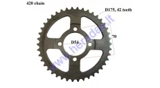 Žvaigždutė galinė 42dant D175išor 4skd70 mopedo Delta