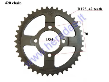 Žvaigždutė galinė 42dant D175išor 4skd70 mopedo Delta