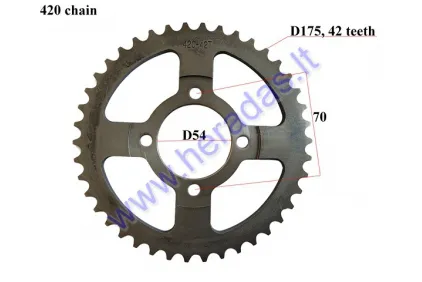 Žvaigždutė galinė 42dant D175išor 4skd70 mopedo Delta