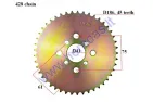 Rear sprocket  45 teeth D186 ATV quad bike 428 chain type