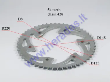 Žvaigždutė galinė 54dant Diš220 6skD147 motociklo
