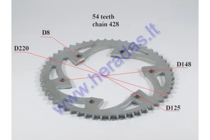 Žvaigždutė galinė 54dant Diš220 6skD147 motociklo