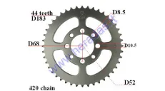 Rear sprocket for motocycle D183 44 teeth 420 chain